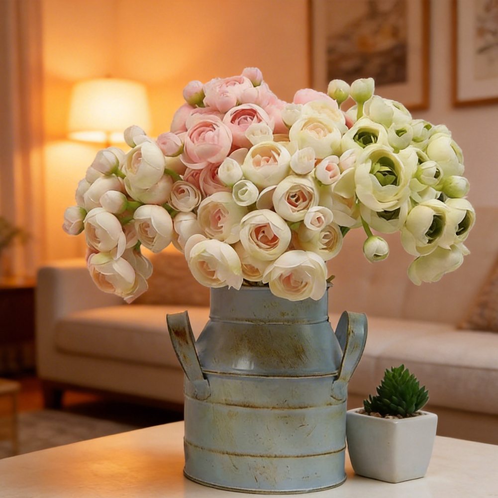Florist Supply Bulk - 24 шт. искусственных цветов ранункулюса из